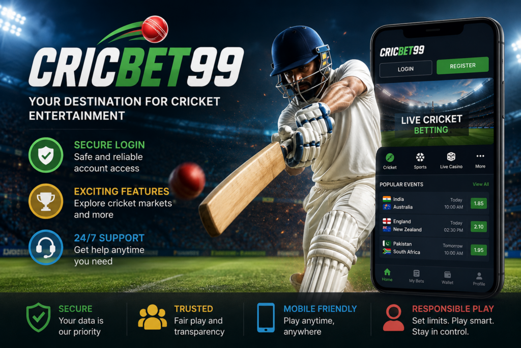 Cricbet99 Guide Login, Features, Safety and Responsible Use