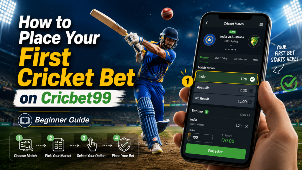 How to Place Your First Cricket Bet on Cricbet99