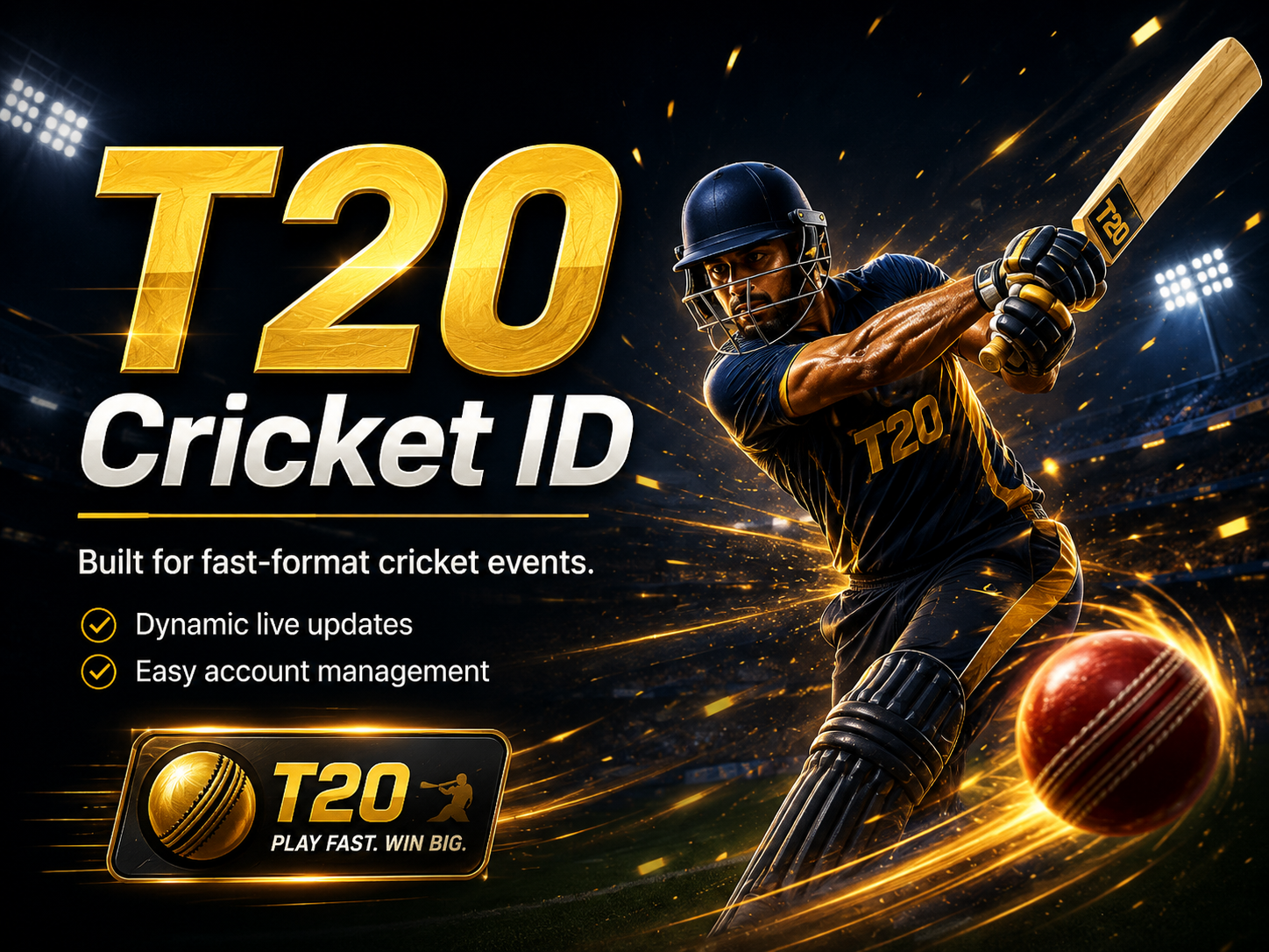 T20 Cricket ID for domestic and international tournaments